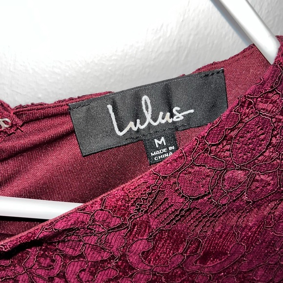 Lulus maroon lace dress - Picture 5 of 5